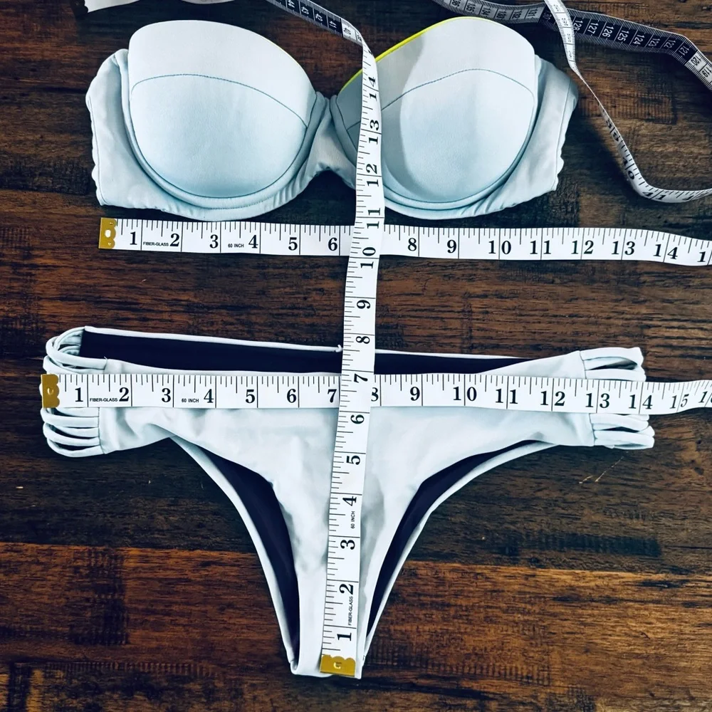 Zinke Bikini Top Small Neon Trim‎ + Bikini Bottoms Small Set